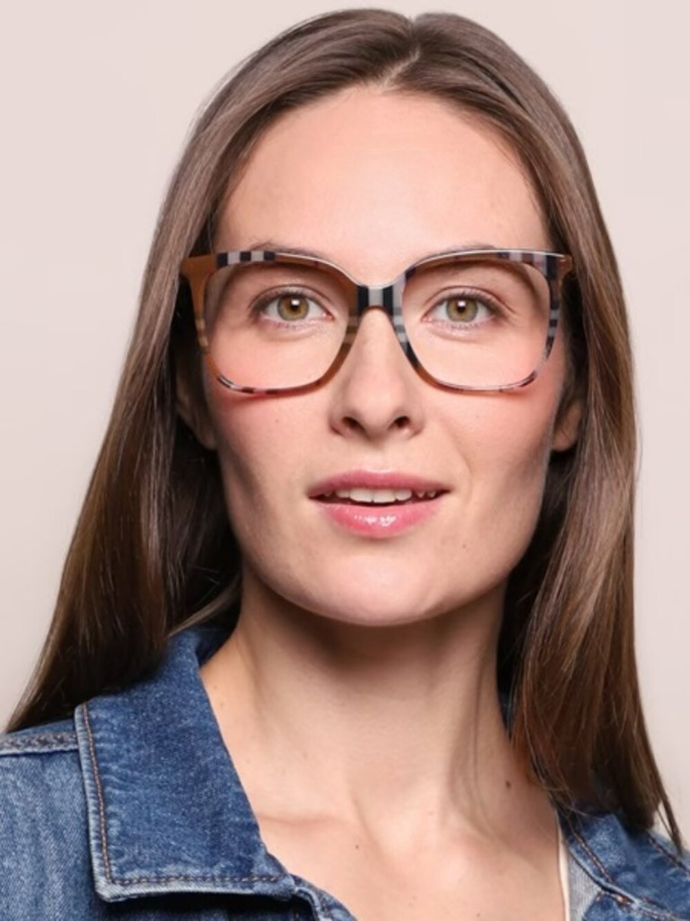 Burberry BE2367 3966 Eyeglasses Check Brown Square Women - Picture 12 of 12
